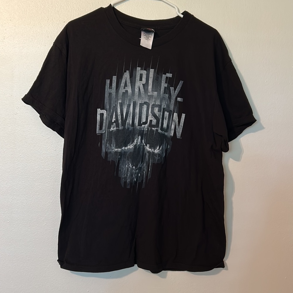 Peterson’s Key West Harley-Davidson Florida T-Shirt Large Black/Gray 100% Cotton